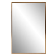 Antiqued Brushed Brass Rectangular Wall Mirror-Mirrors-DECOROLALA
