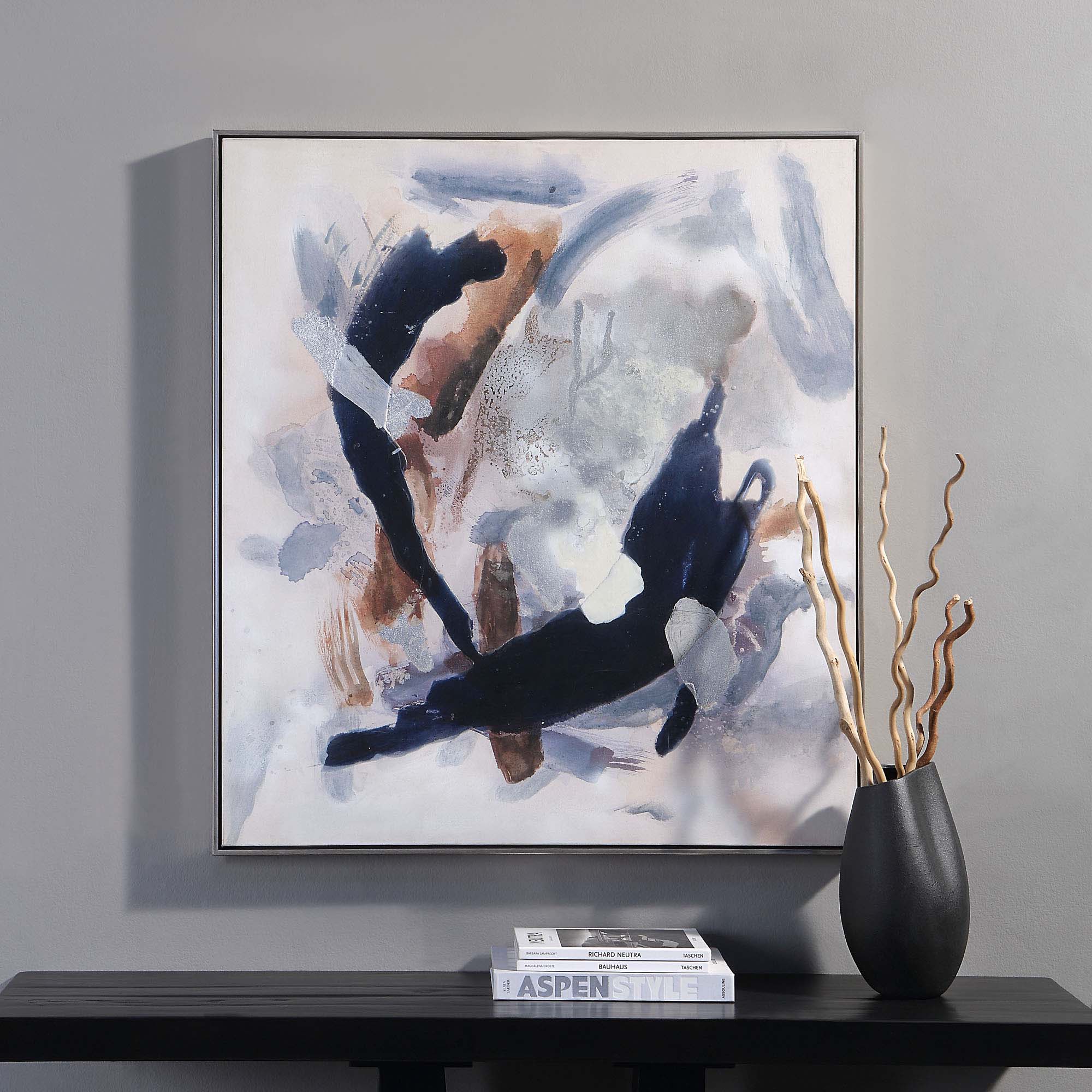 Antofalla 36" Wide Canvas Art, Blue-Canvas Art-DECOROLALA