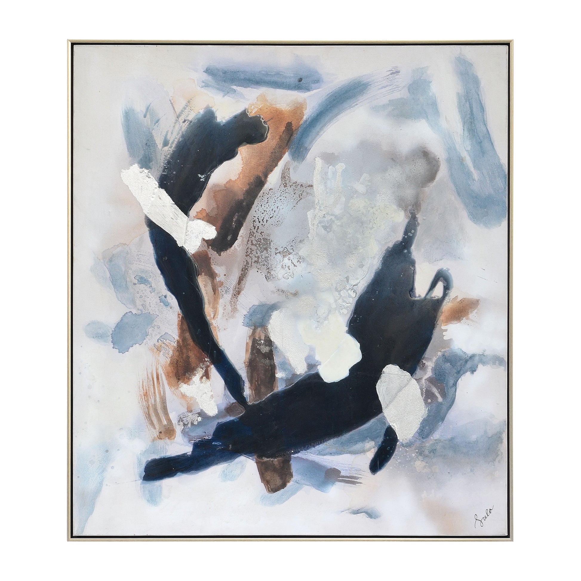 Antofalla 36" Wide Canvas Art, Blue-Canvas Art-DECOROLALA