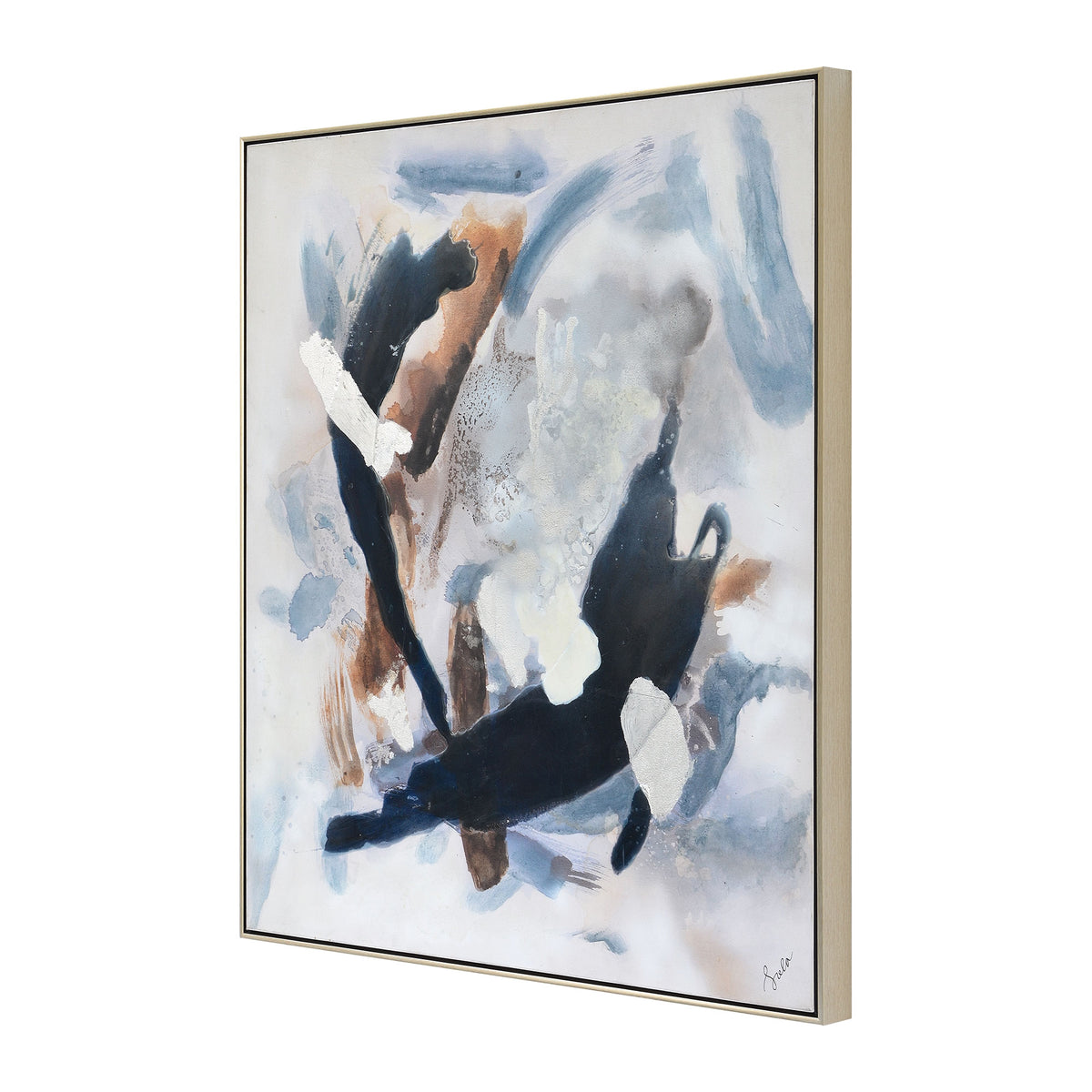 Antofalla 36" Wide Canvas Art, Blue-Canvas Prints-DECOROLALA