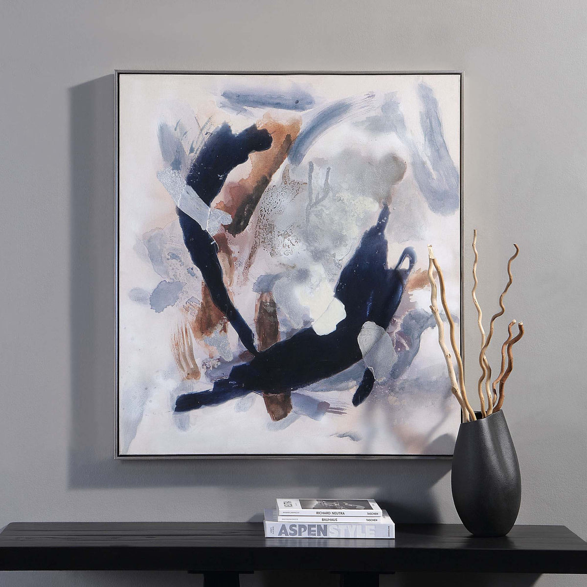 Antofalla 36" Wide Canvas Art, Blue-Canvas Prints-DECOROLALA