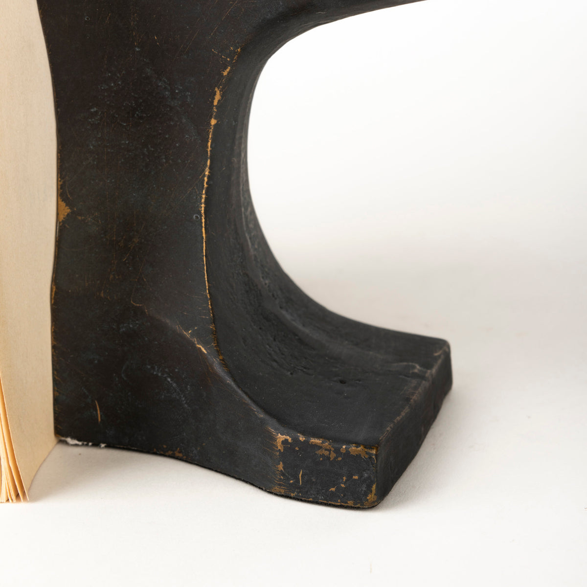 Anvilia (Set of 2) 12L x 4W Black With Gold Accents Anvil Shaped Bookends-Bookends-DECOROLALA