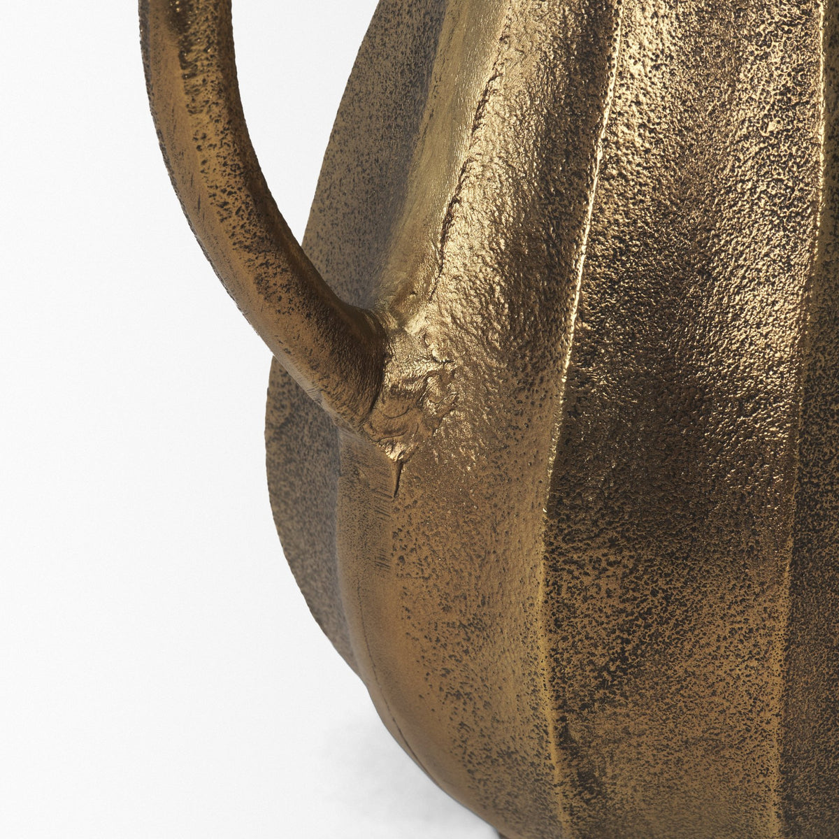 Anya Scalloped Petal Cast Aluminum Jug - Sandcast Texture-Decorative Jars & Urns-DECOROLALA
