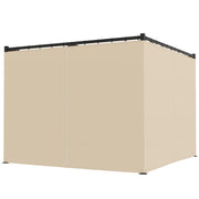 Aosom 10' x 10' Retractable Pergola with Sidewalls - Beige-DECOROLALA