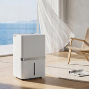 Aosom 100 Pint Smart Dehumidifier - 5,200 Sq. Ft. WiFi White-Home Dehumidifiers-DECOROLALA