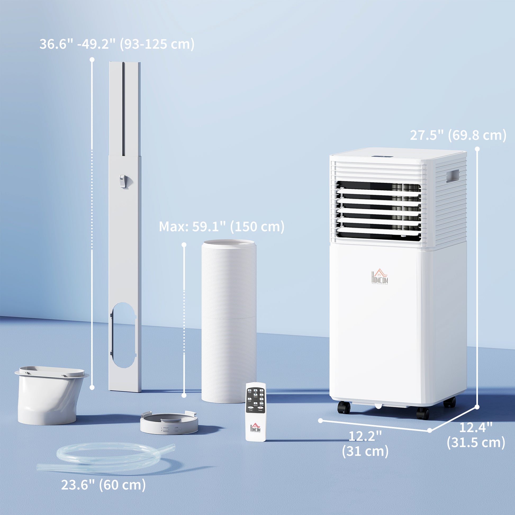 Aosom 10000 BTU Portable Air Conditioner - White 4-in-1 AC Unit-Air Conditioner-DECOROLALA