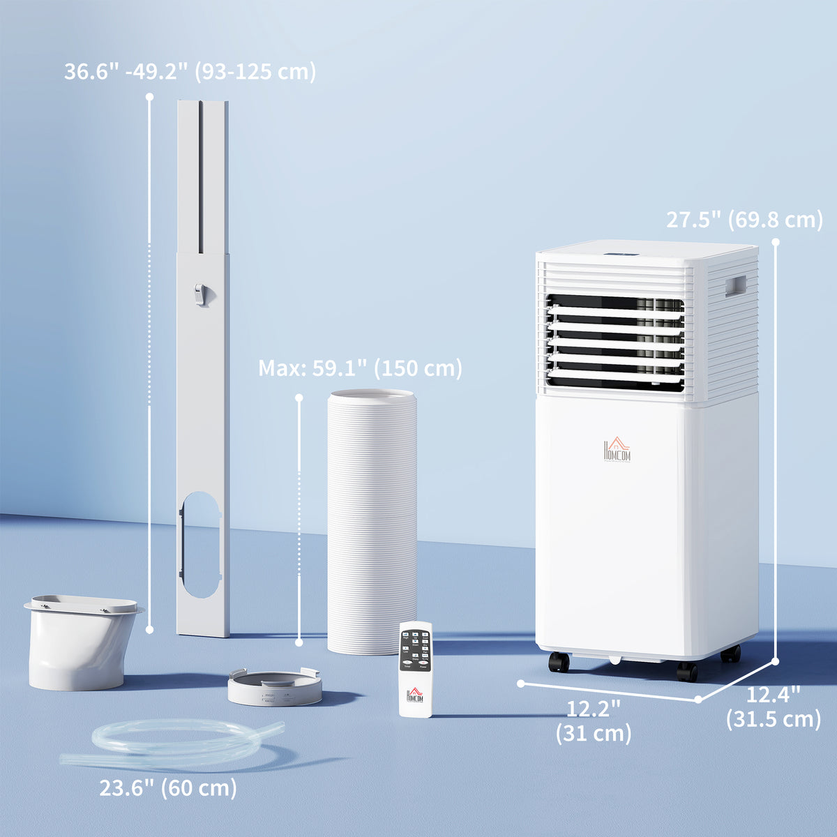 Aosom 10000 BTU Portable Air Conditioner - White 4-in-1 AC Unit-Air Conditioner-DECOROLALA