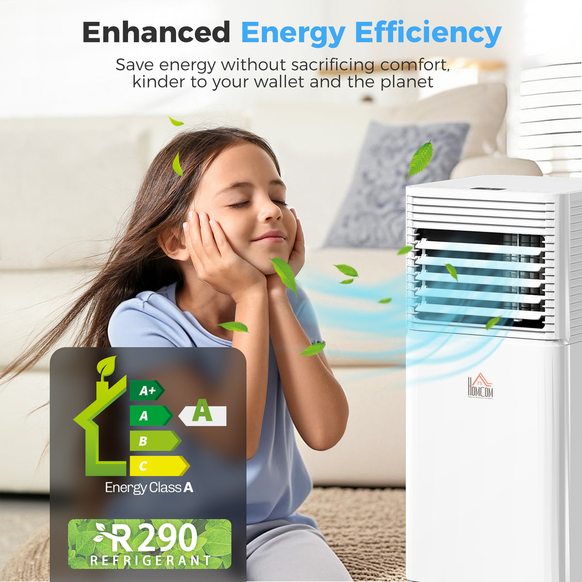 Aosom 10000 BTU Portable Air Conditioner - White 4-in-1 AC Unit-Air Conditioner-DECOROLALA