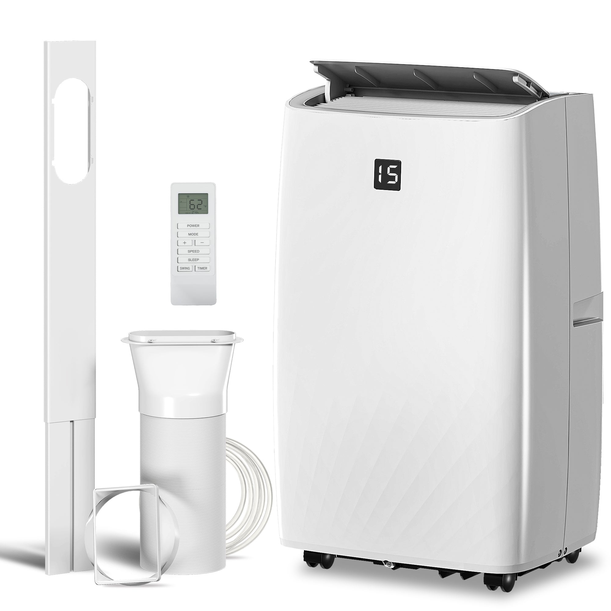 Aosom 12000 BTU Portable Air Conditioner - White 550 Sq. Ft.-Air Conditioner-DECOROLALA