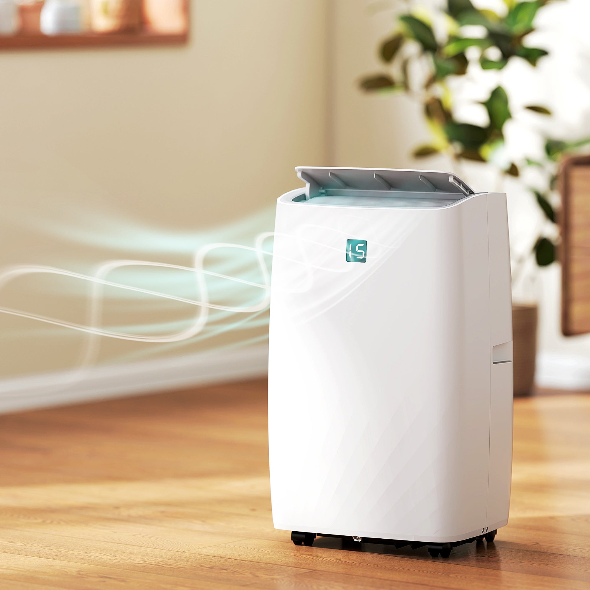 Aosom 12000 BTU Portable Air Conditioner - White 550 Sq. Ft.-Air Conditioner-DECOROLALA
