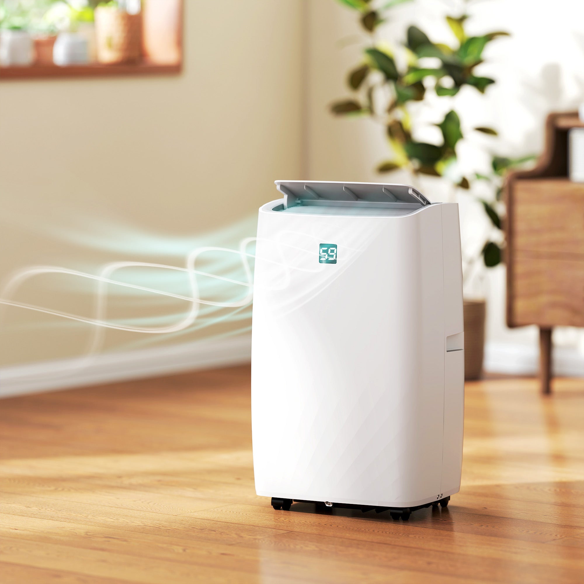 Aosom 14000 BTU Portable Air Conditioner - White 700 Sq. Ft.-Air Conditioner-DECOROLALA