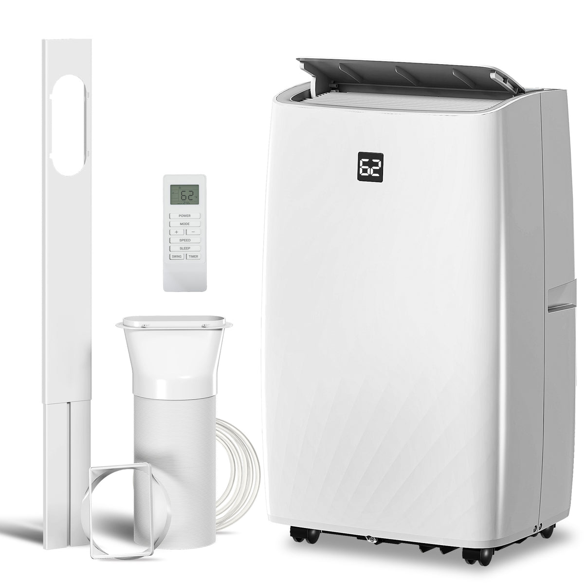 Aosom 14000 BTU Portable Air Conditioner - White 700 Sq. Ft.-Air Conditioner-DECOROLALA