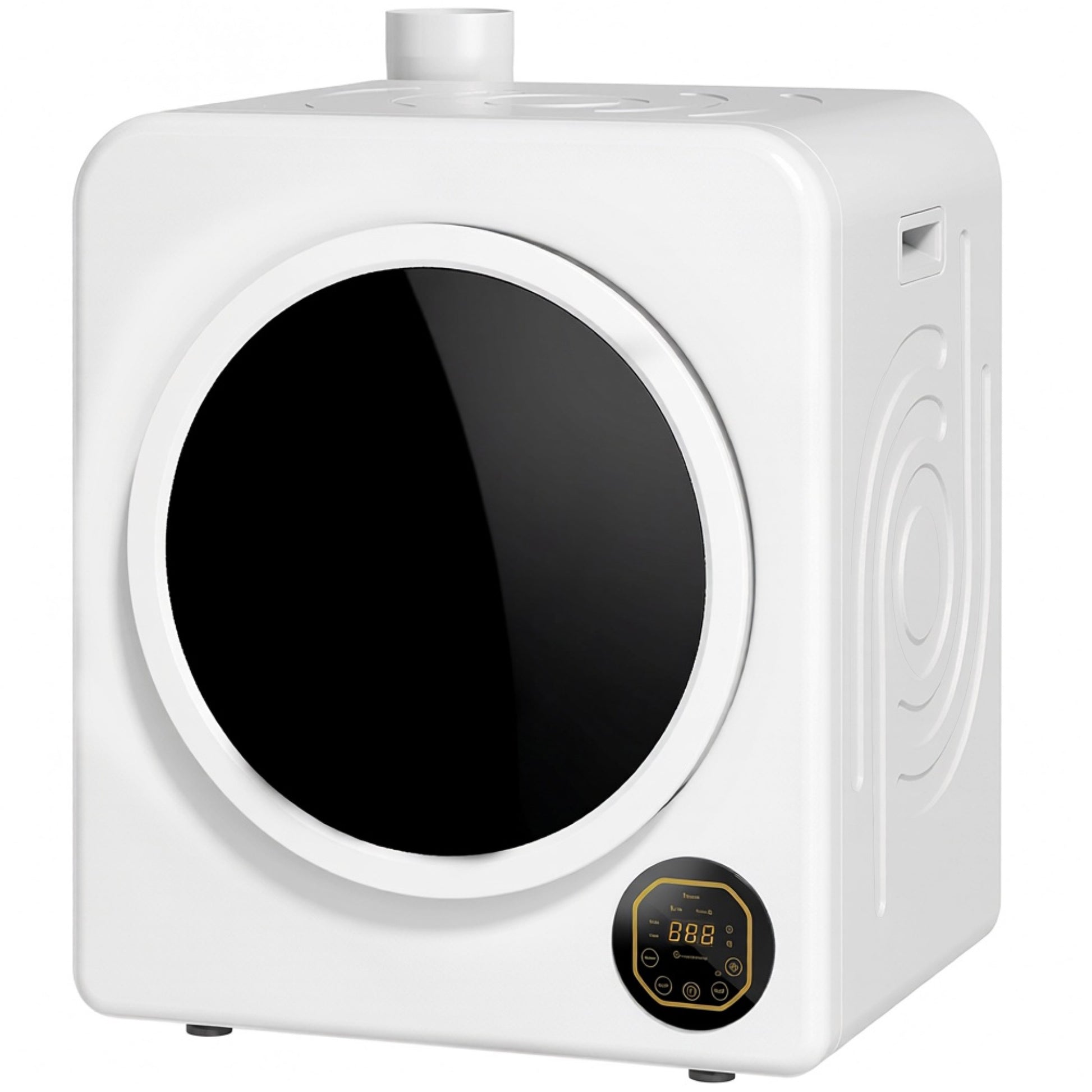 Aosom 18 lbs Clothes Dryer with Stainless Steel Tub - White-Dryer Machines-DECOROLALA