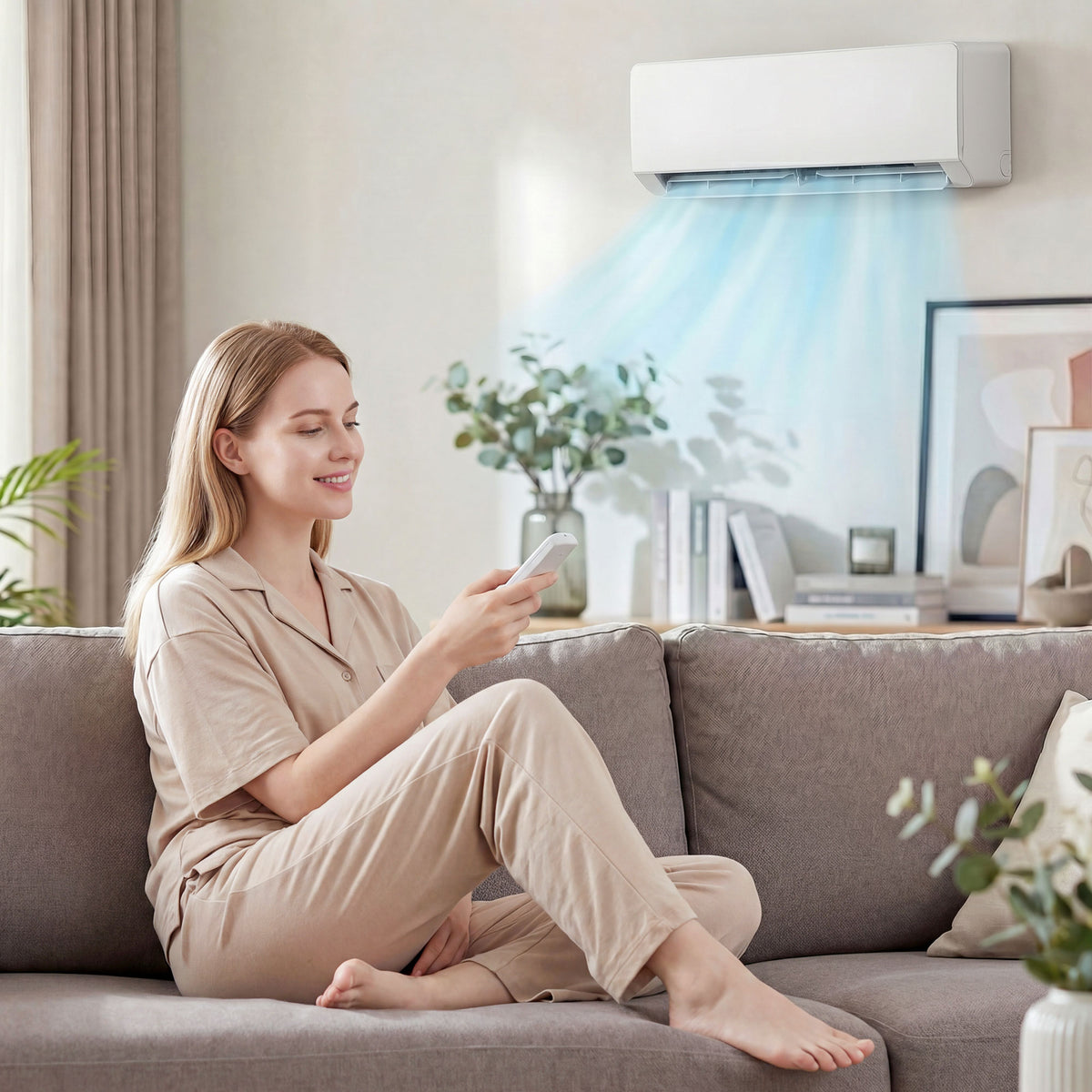 Aosom 18000 BTU Mini Split Air Conditioner 22 SEER2 WiFi 230V White-Air Conditioner-DECOROLALA