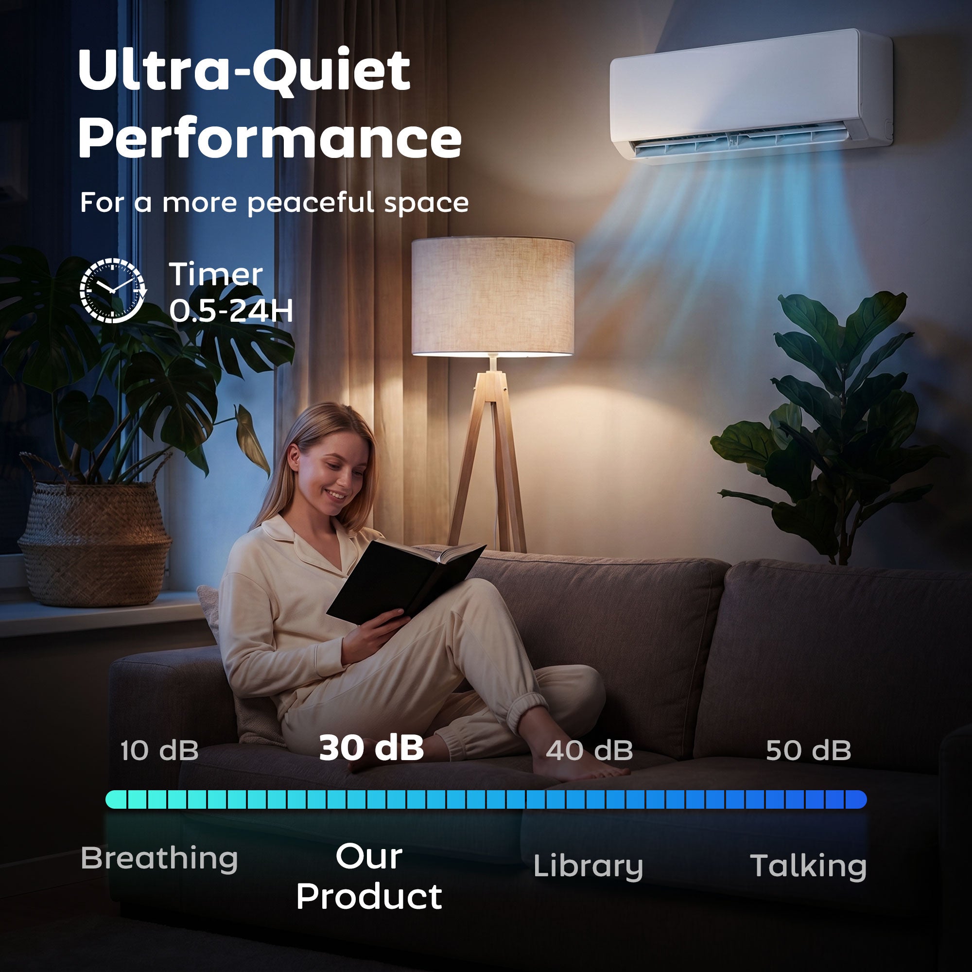 Aosom 23000 BTU Mini Split Air Conditioner & Heat Pump WiFi 22 SEER2-Air Conditioner-DECOROLALA