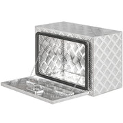 Aosom 24" Aluminum Underbody Truck Tool Box - 20 Gal Silver-Home Improvement > Tools > Tool Organizers-DECOROLALA