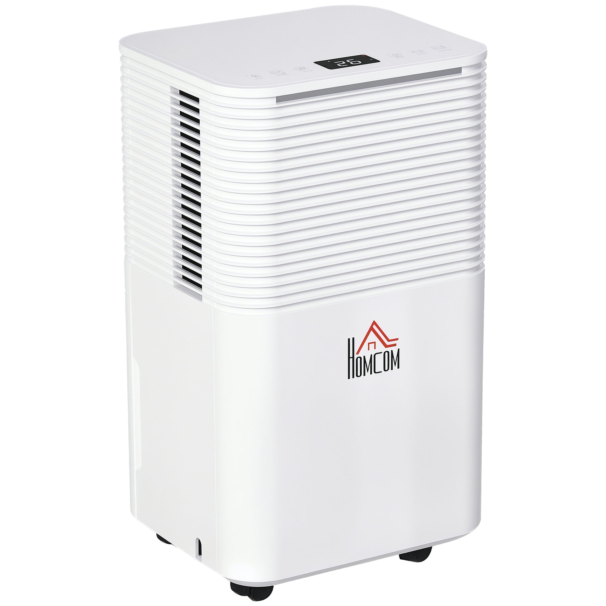 Aosom 25-Pint Portable Quiet Dehumidifier - 1500 sq. ft. White-Home Dehumidifiers-DECOROLALA