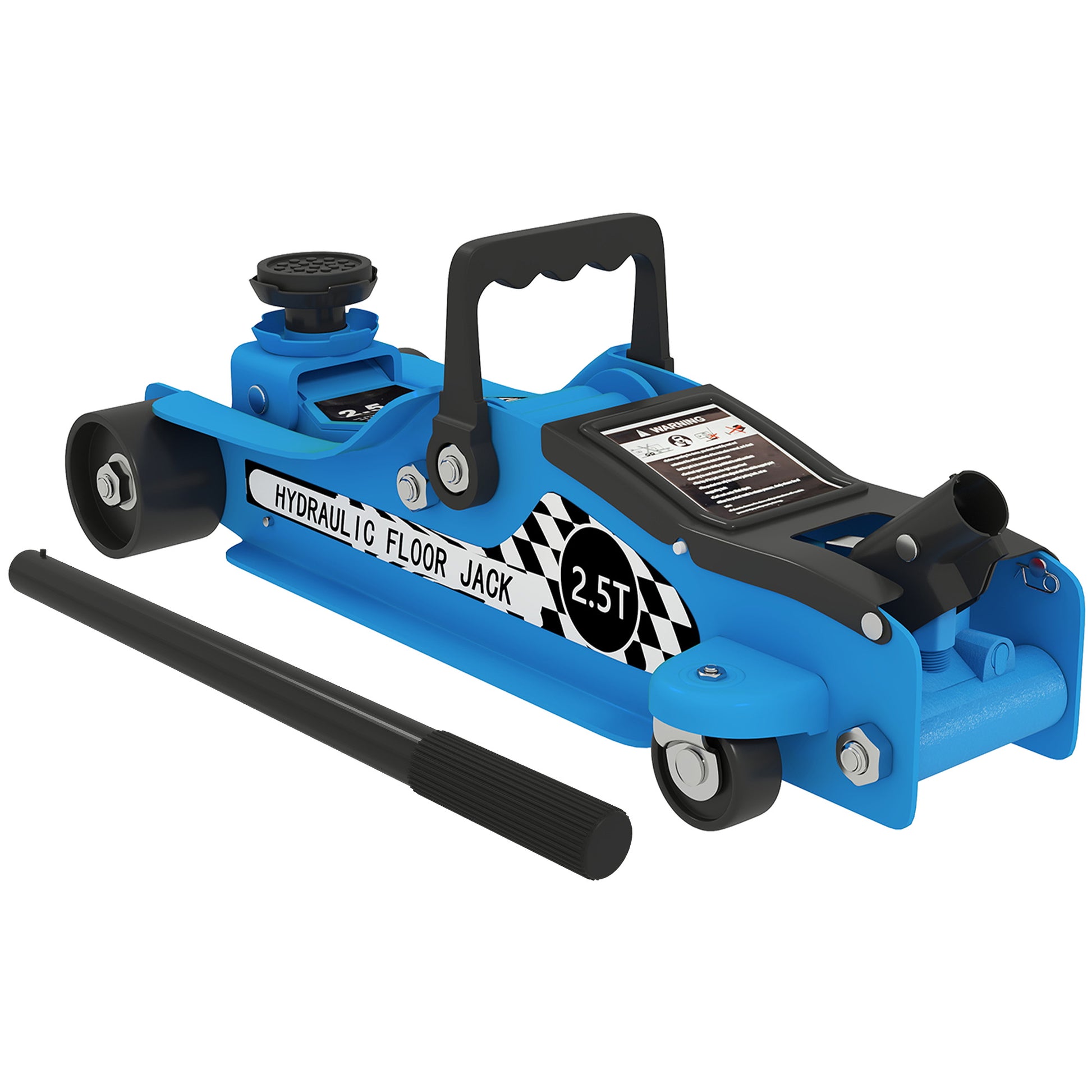Aosom 2.5 Ton Low Profile Hydraulic Racing Floor Jack - Blue-Home Improvement > Tools > Automotive-DECOROLALA