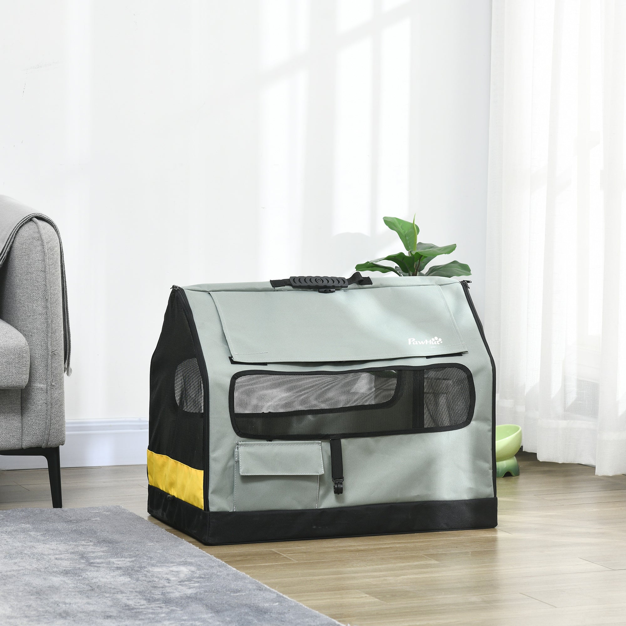 Aosom 3-in-1 Dog Bike Trailer and Pet Cargo Bed - Grey-Dogs-DECOROLALA