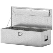 Aosom 30" Aluminum Truck Bed Tool Box - Silver 11.4 Gallon-Home Improvement > Tools > Tool Organizers-DECOROLALA