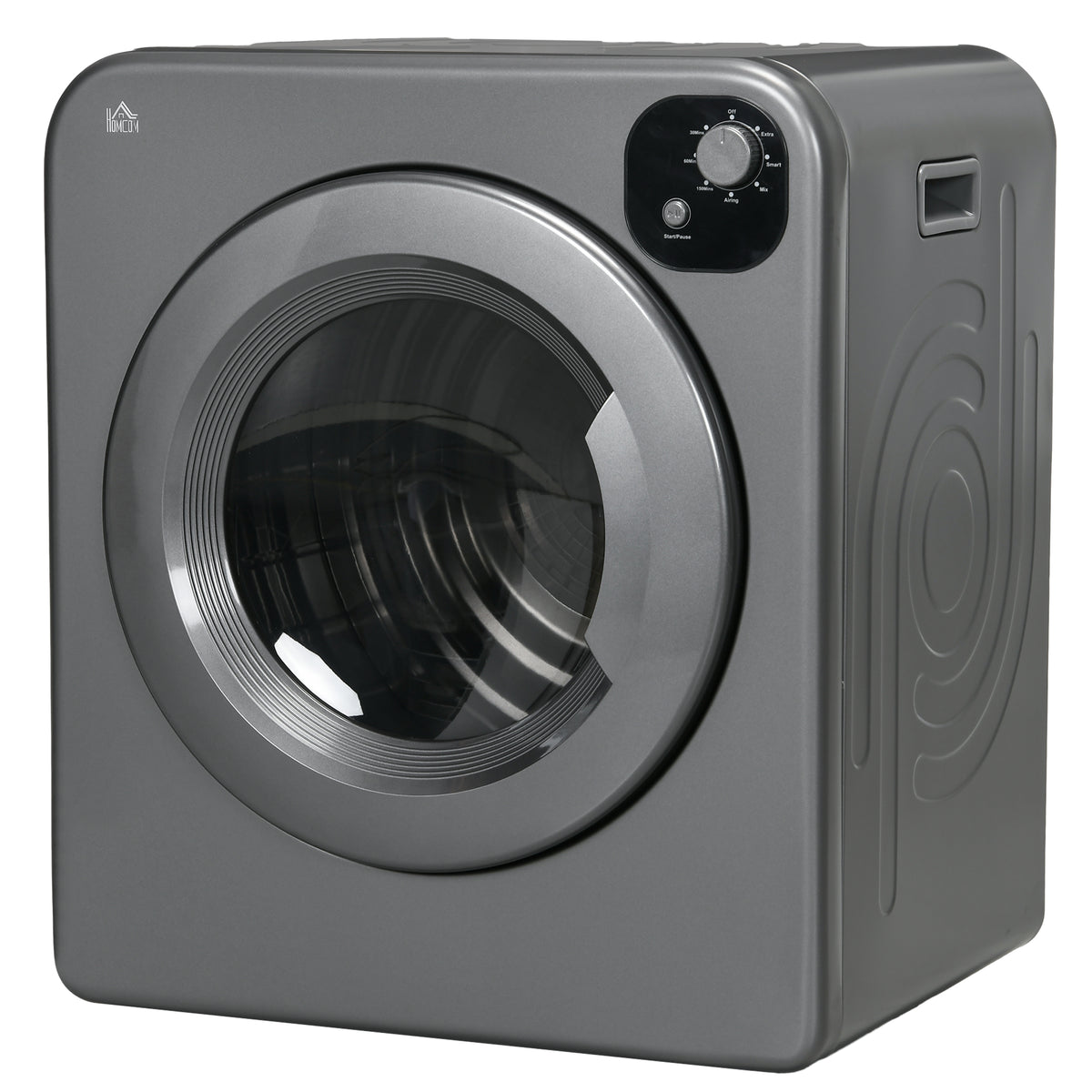 Aosom 3.22 Cu. Ft. Portable Electric Laundry Dryer 1300W - Grey-Dryer Machines-DECOROLALA