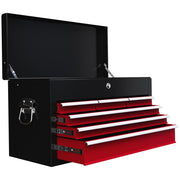 Aosom 6-Drawer Metal Tool Chest - 24" Portable Steel Tool Box-Home Improvement > Tools > Tool Organizers-DECOROLALA