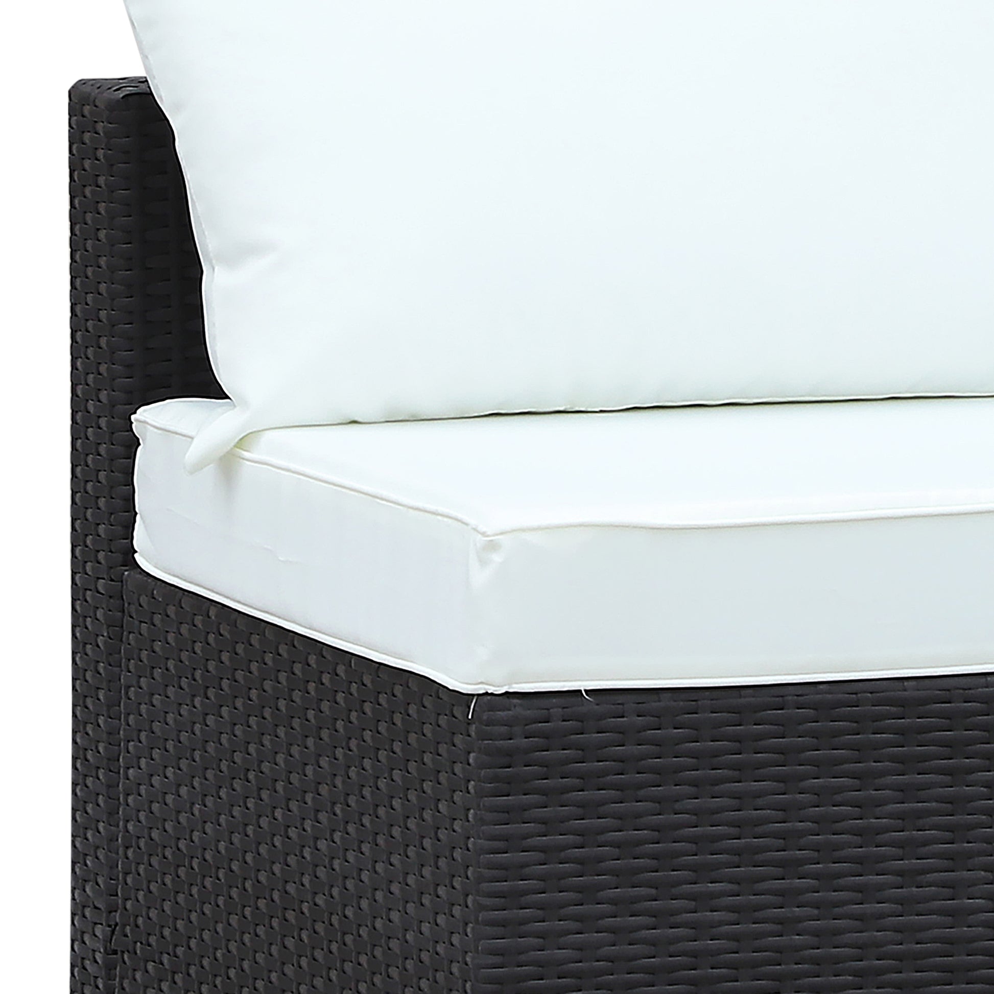 Aosom 6 Piece Patio Furniture Set - Cream White Rattan-DECOROLALA