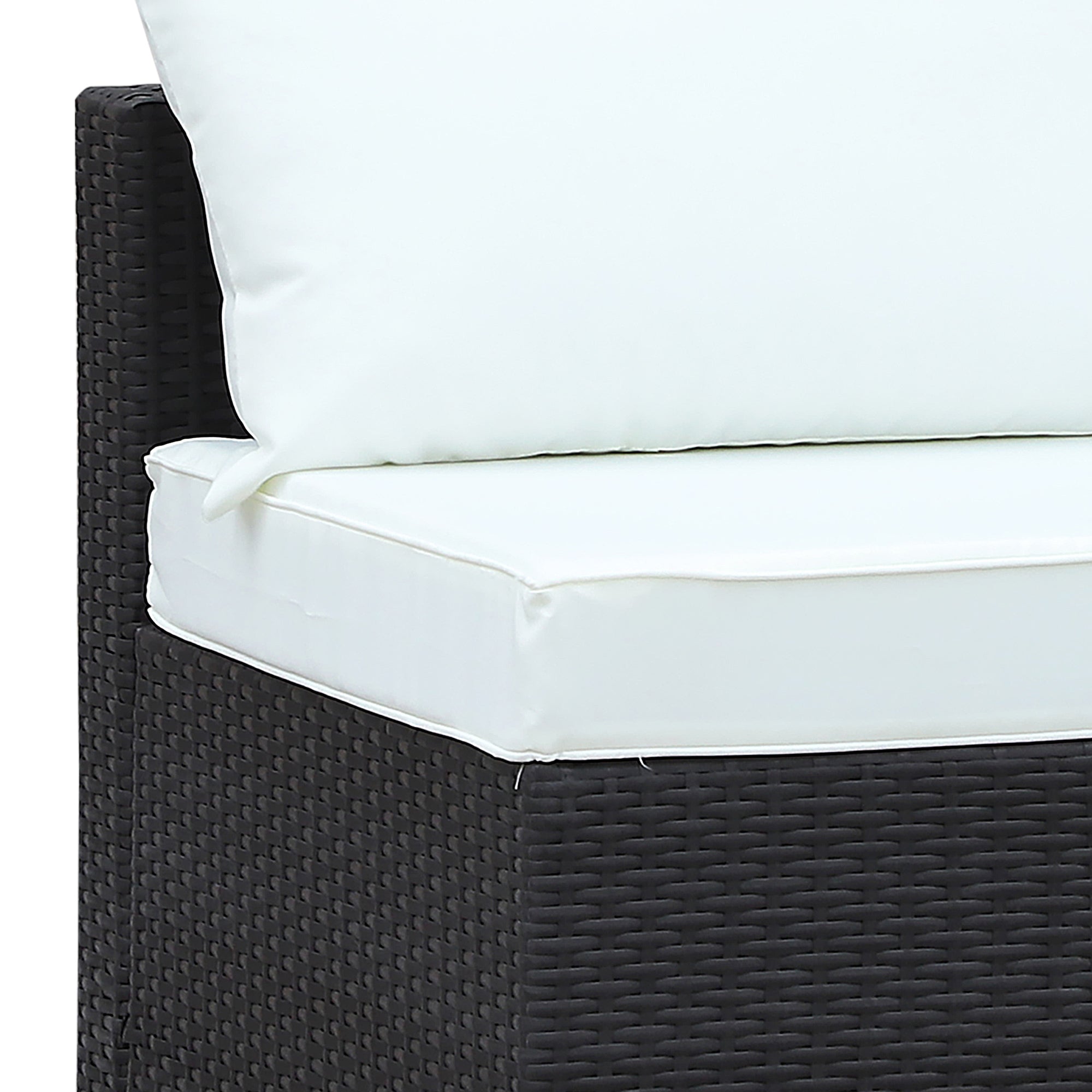 Aosom 6 Piece Patio Furniture Set - Cream White Rattan-DECOROLALA