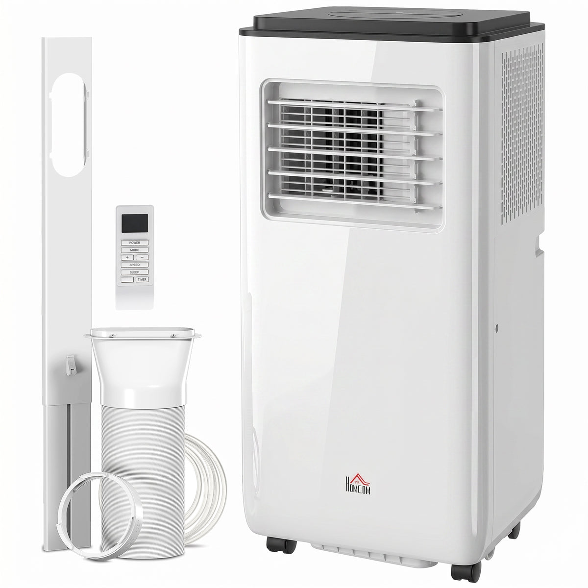 Aosom 8,000 BTU Portable Air Conditioner - White 345 Sq. Ft.-Air Conditioner-DECOROLALA
