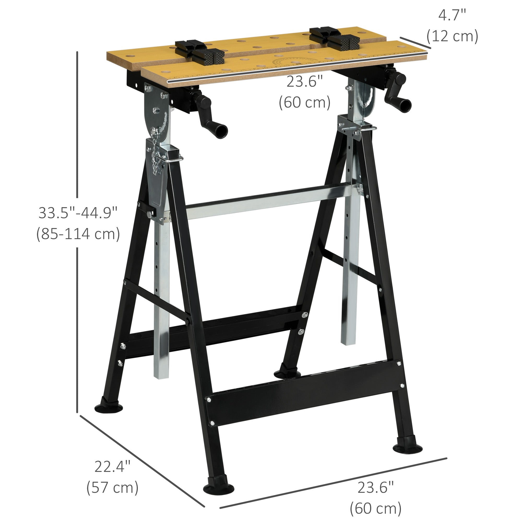 Aosom Adjustable Portable Workbench - 220lbs Capacity-Home Improvement > Tools > Tool Organizers-DECOROLALA