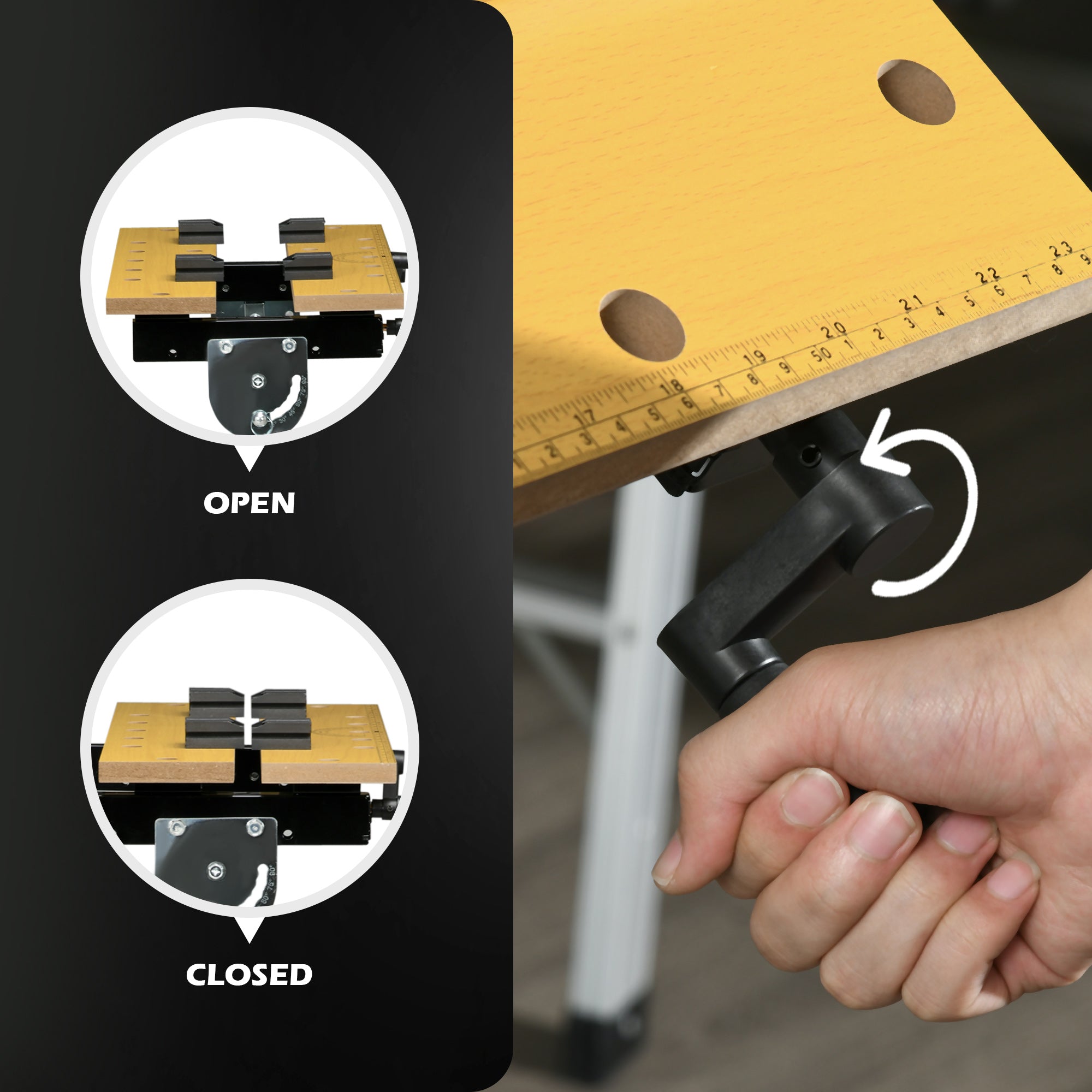 Aosom Adjustable Portable Workbench - 220lbs Capacity-Home Improvement > Tools > Tool Organizers-DECOROLALA