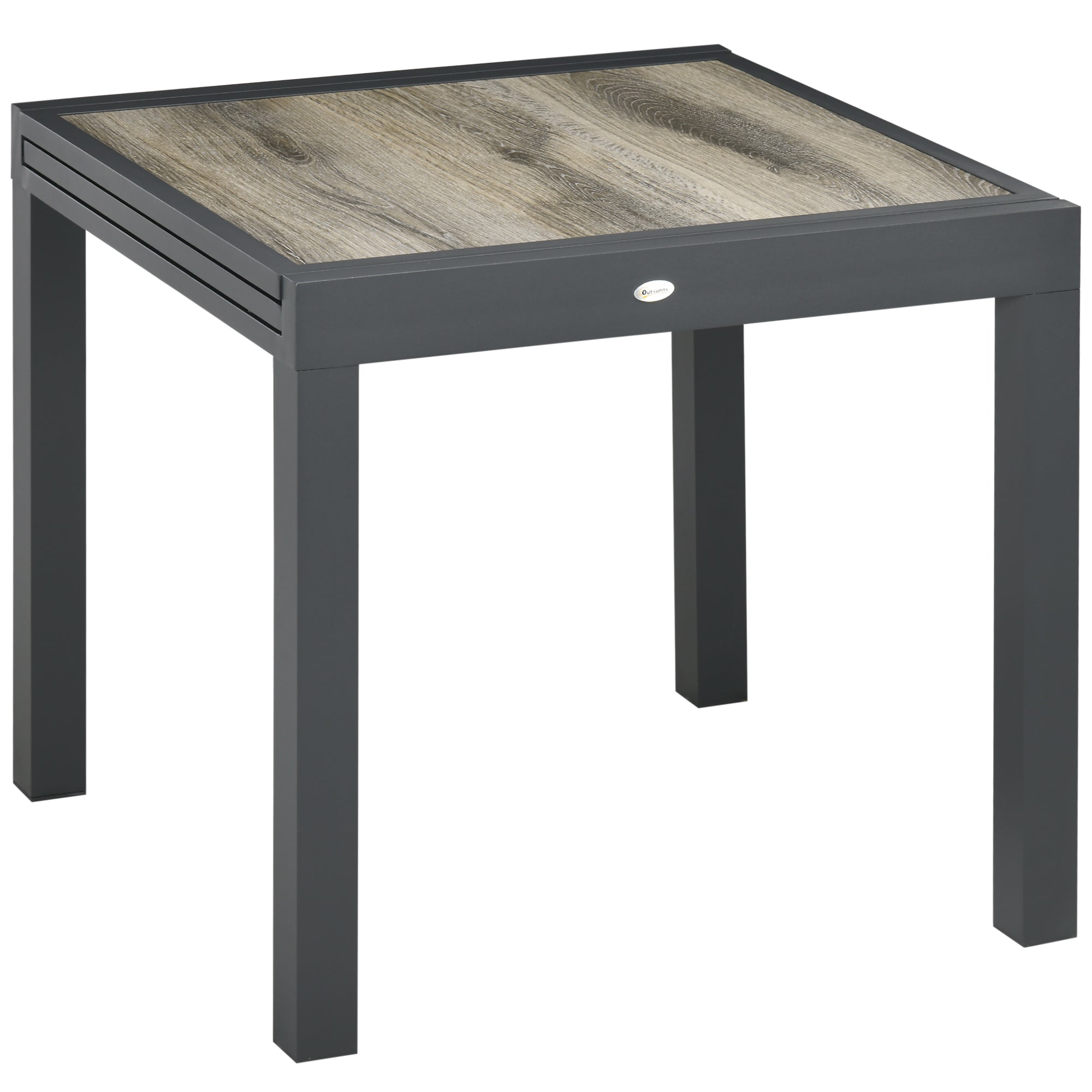 Aosom Extendable Dining Table - Beige Aluminum 31-63"-DECOROLALA