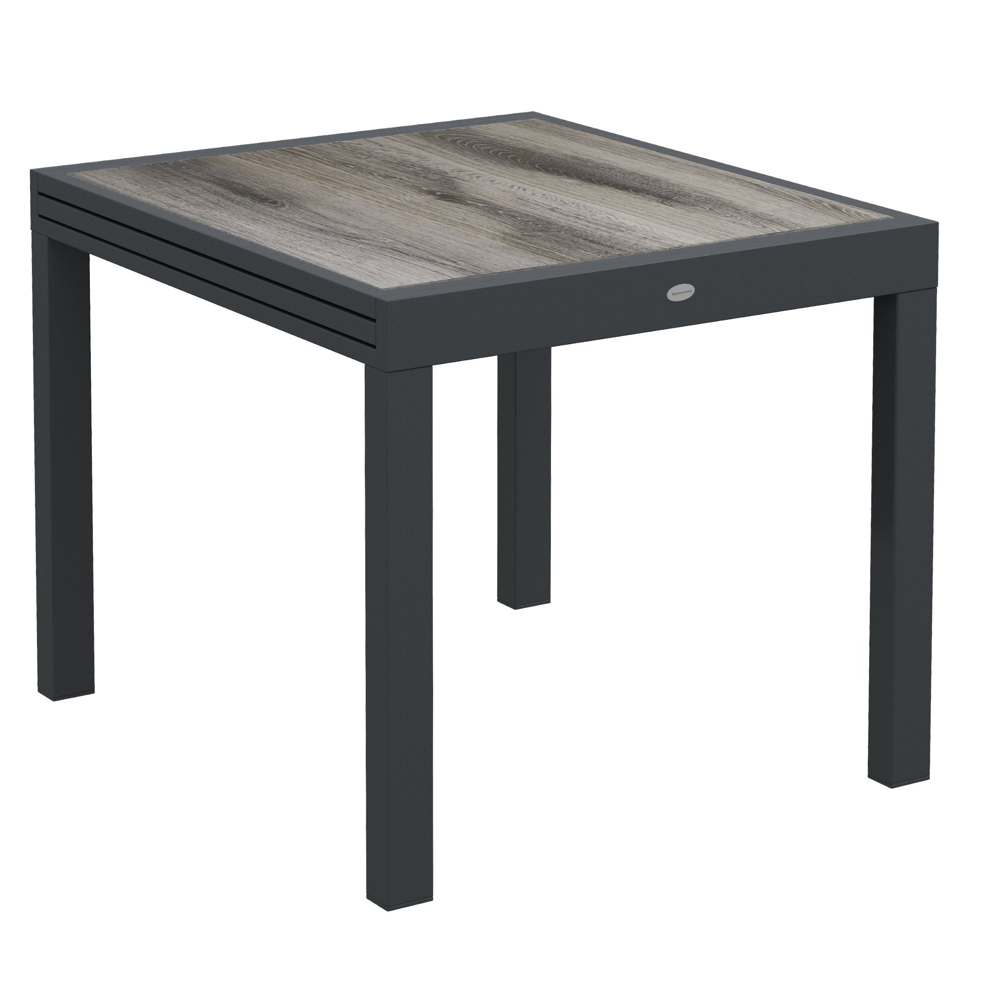 Aosom Extendable Dining Table - Grey Aluminum-DECOROLALA