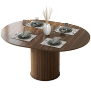 Aosom Extendable Dining Table - Walnut 6-8 Seat-DECOROLALA