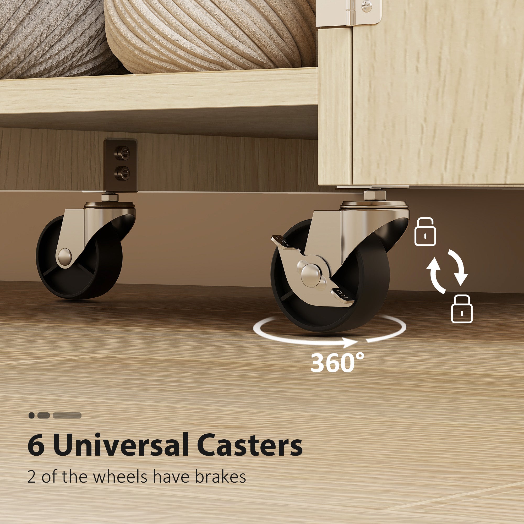 Aosom Folding Sewing Machine Table with Drop Leaf - Natural-DECOROLALA