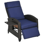 Aosom Outdoor Recliner Chair - Blue Adjustable-DECOROLALA