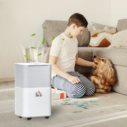 Aosom Portable Quiet Dehumidifier - 21 Pint 1260 sq. ft. White-Home Dehumidifiers-DECOROLALA