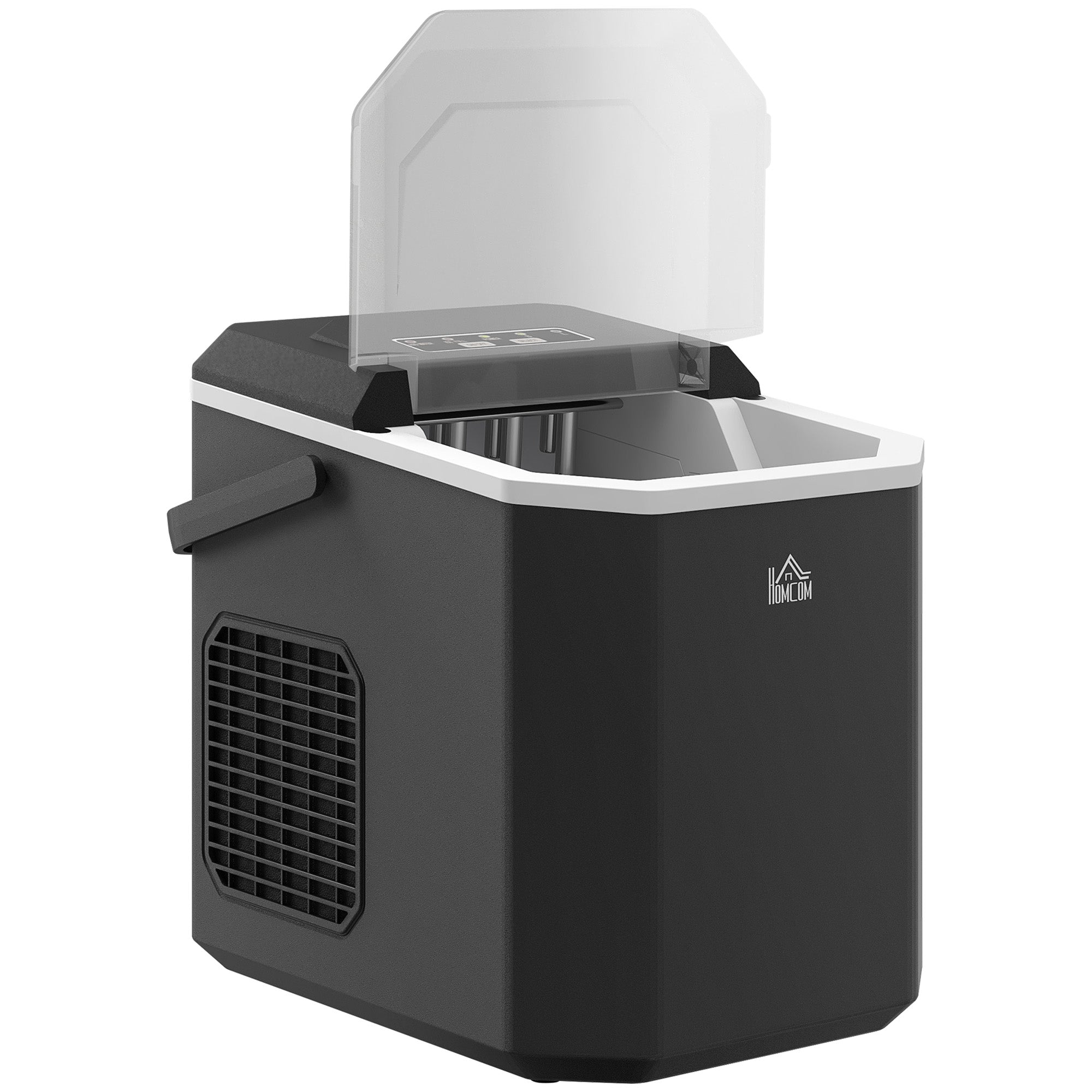 Aosom Portable Self-Cleaning Ice Maker - Black 26lbs/24Hrs-Small Kitchen Appliances-DECOROLALA