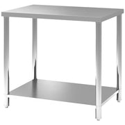 Aosom Stainless Steel Workbench - 35" x 24" x 34" Prep Table-Home Improvement > Tools > Tool Organizers-DECOROLALA