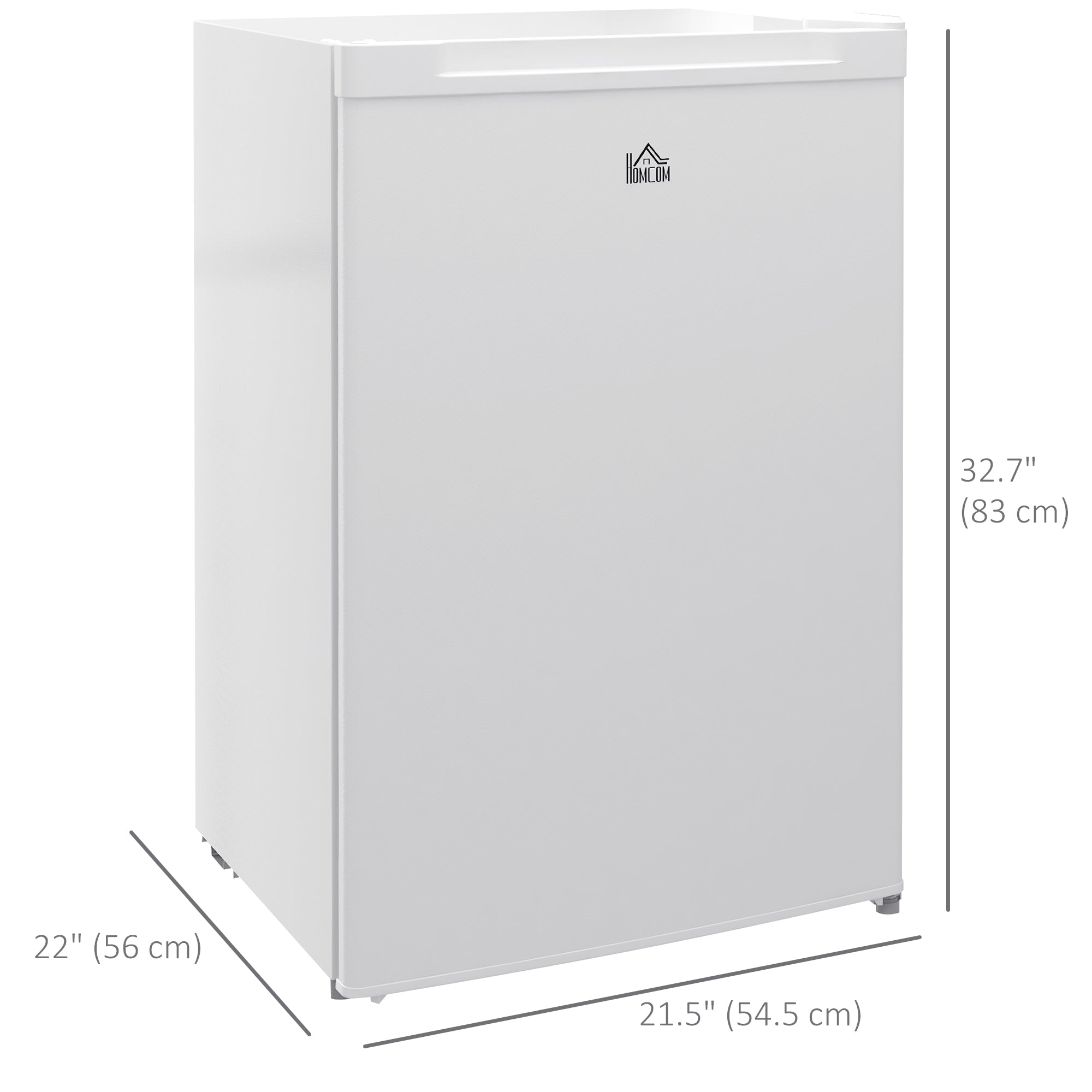 Aosom Upright Freezer 3 Cu.Ft White Reversible Door-DECOROLALA