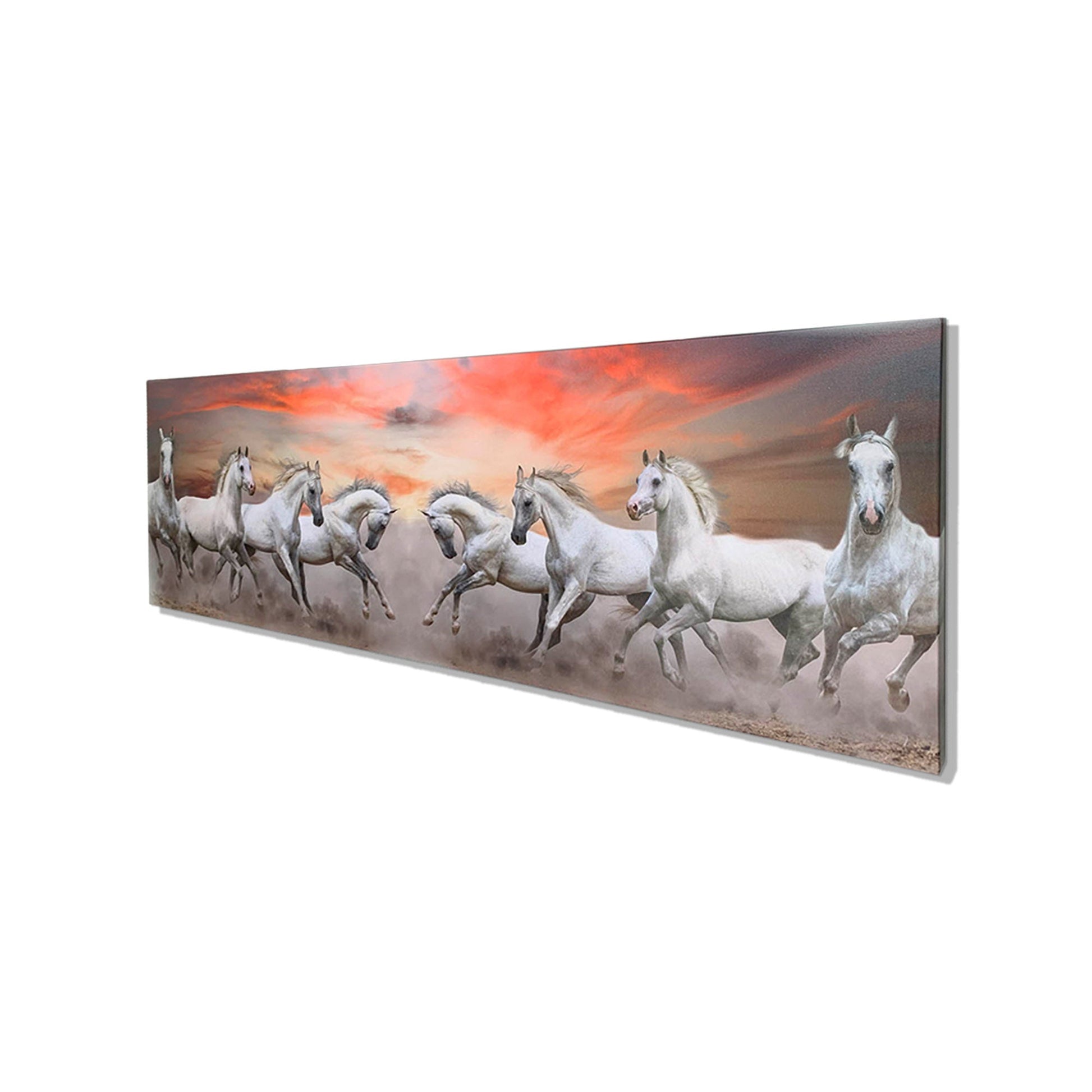 Arabian Horses and Fire Sky- Large Canvas Wall art- Wildlife Canvas Print-Canvas Print-DECOROLALA