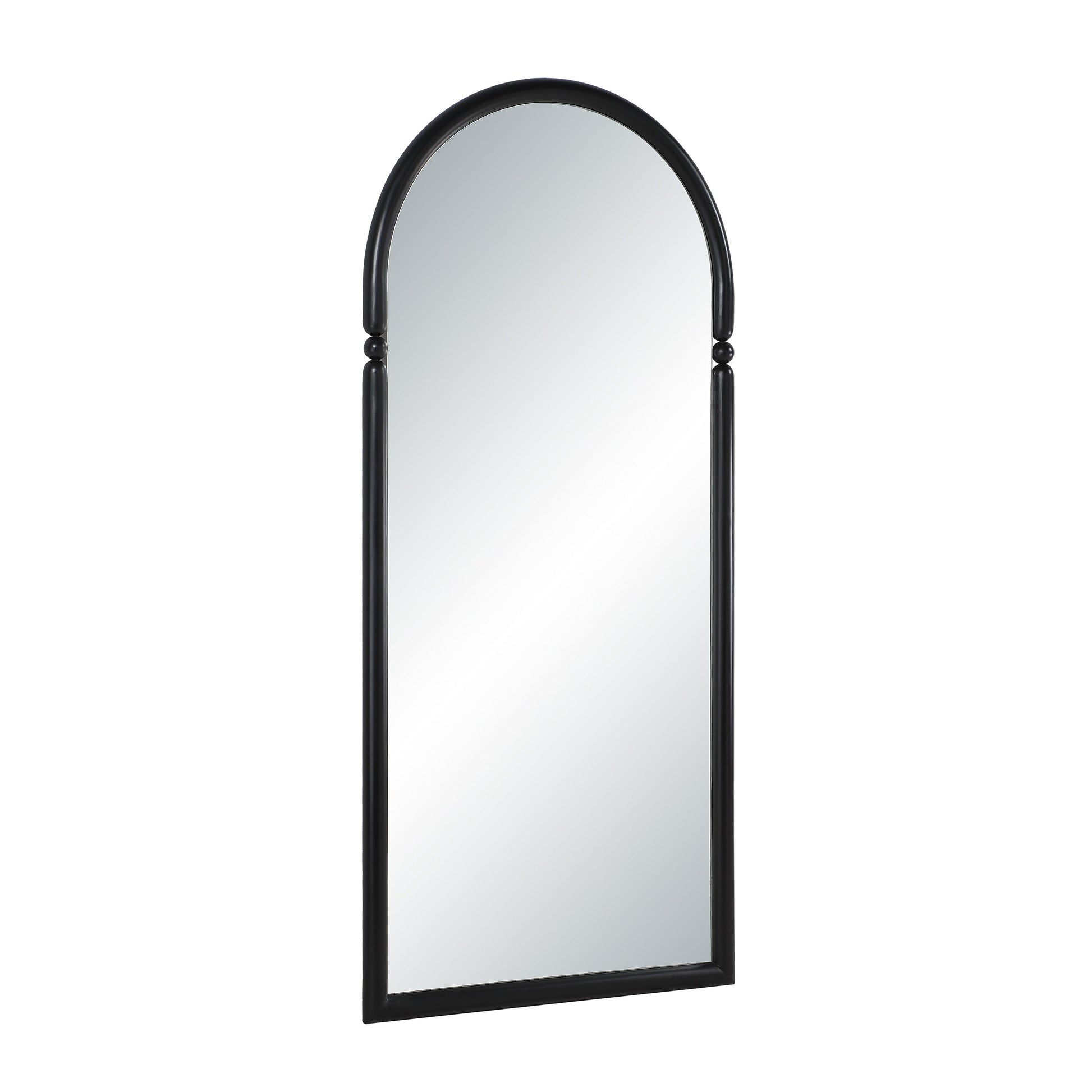Arcade 76" H x 34" W Wall Mirror, Black-Leaner-DECOROLALA