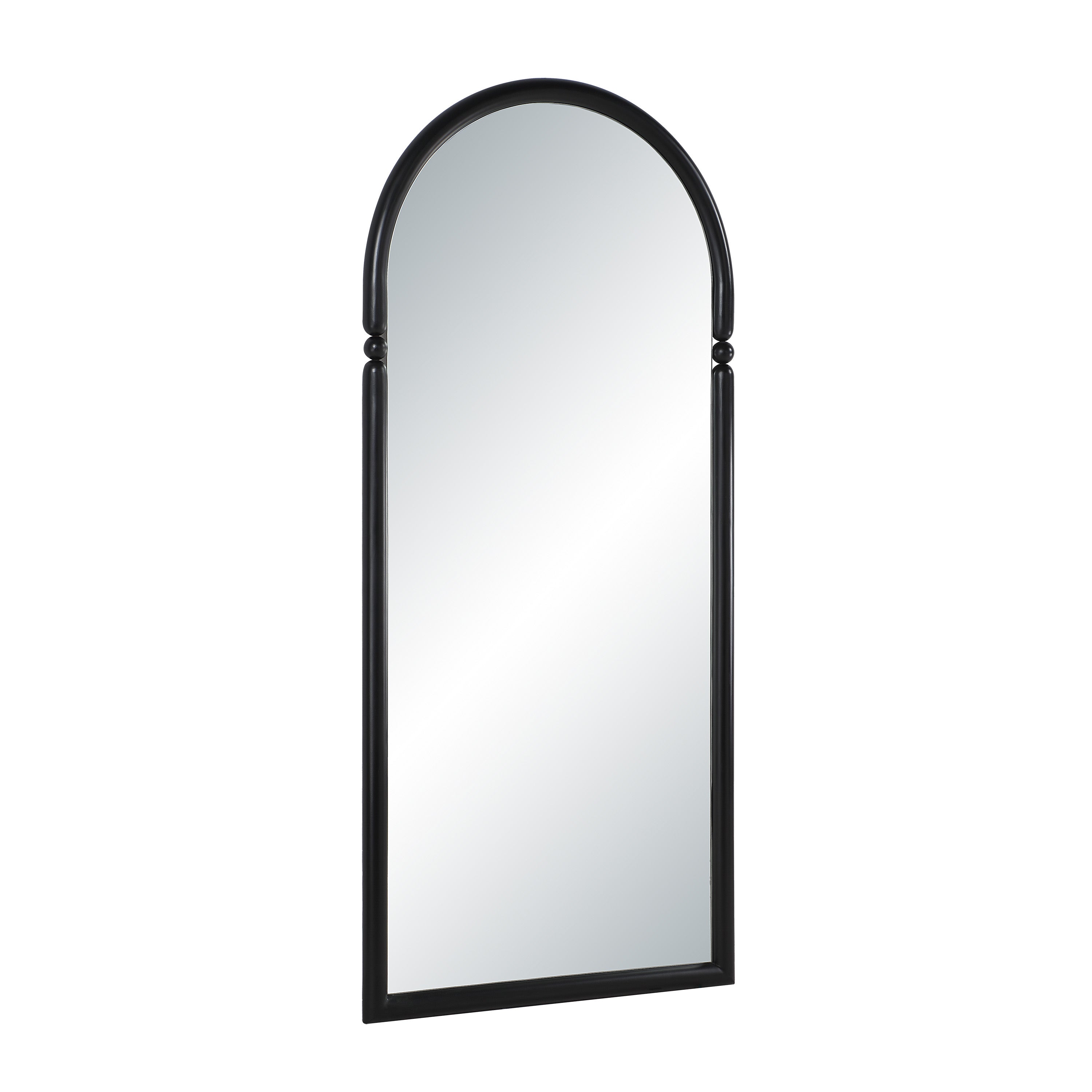 Arcade 76" H x 34" W Wall Mirror, Black-Leaner-DECOROLALA