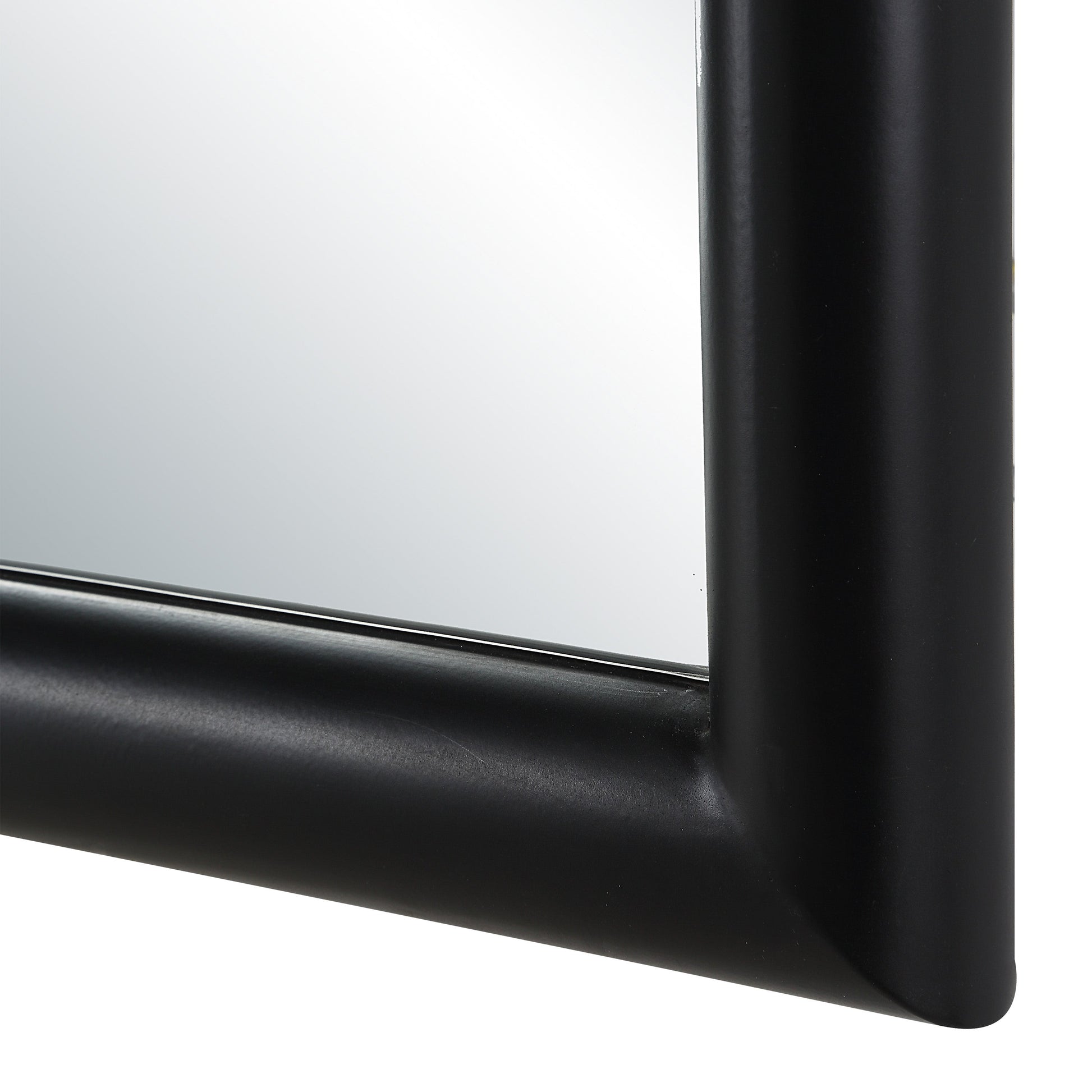 Arcade 76" H x 34" W Wall Mirror, Black-Leaner-DECOROLALA