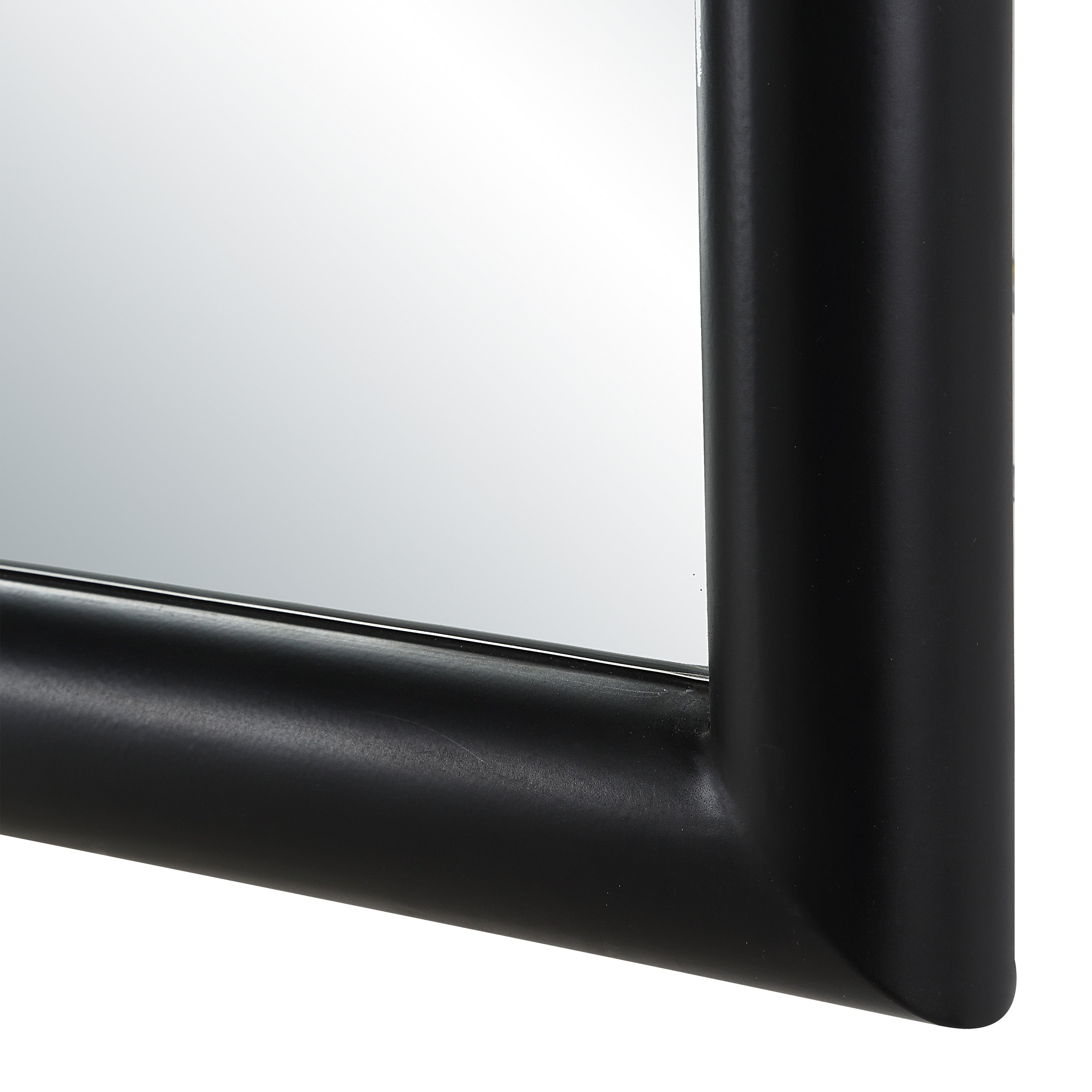 Arcade 76" H x 34" W Wall Mirror, Black-Leaner-DECOROLALA