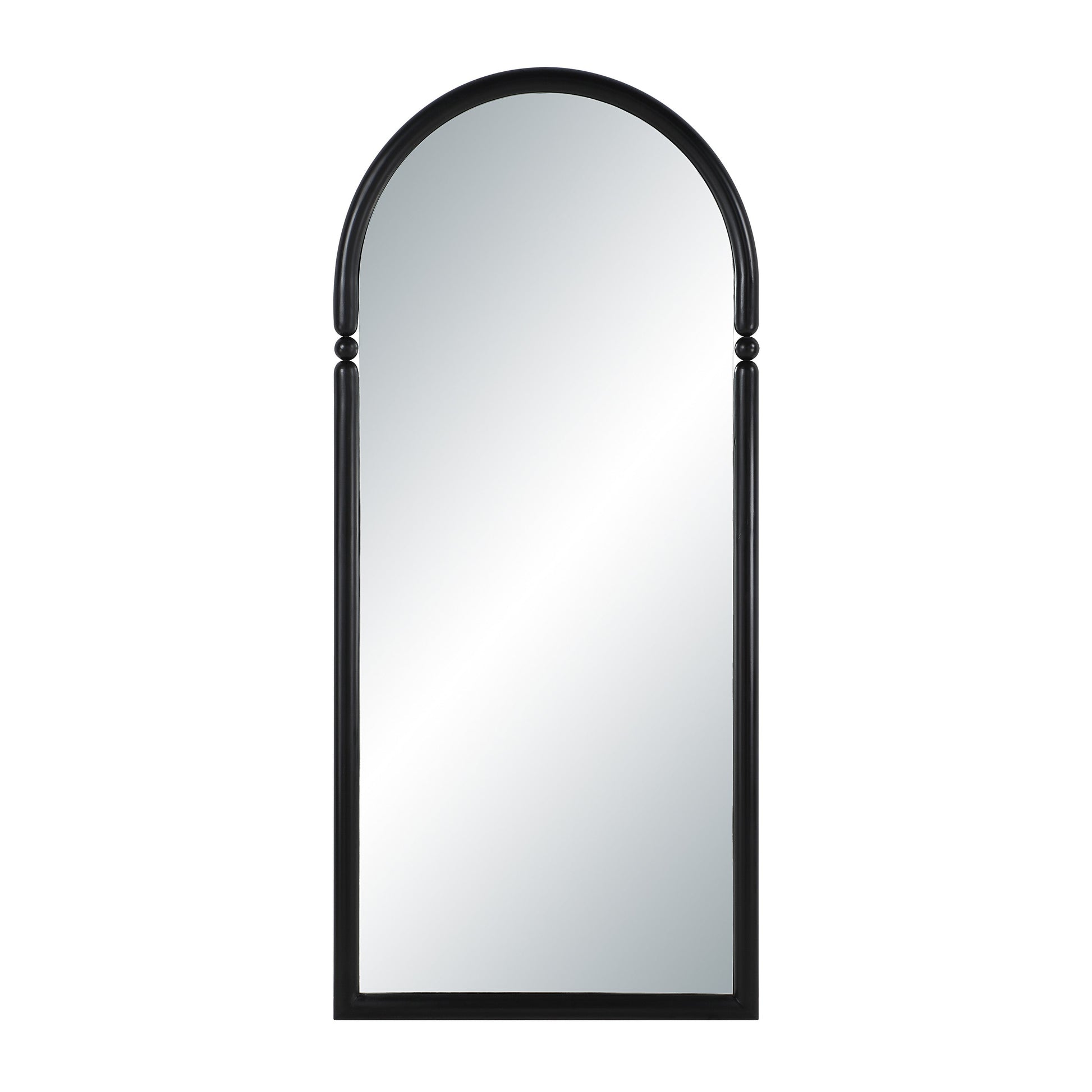 Arcade 76" H x 34" W Wall Mirror, Black-Leaner-DECOROLALA