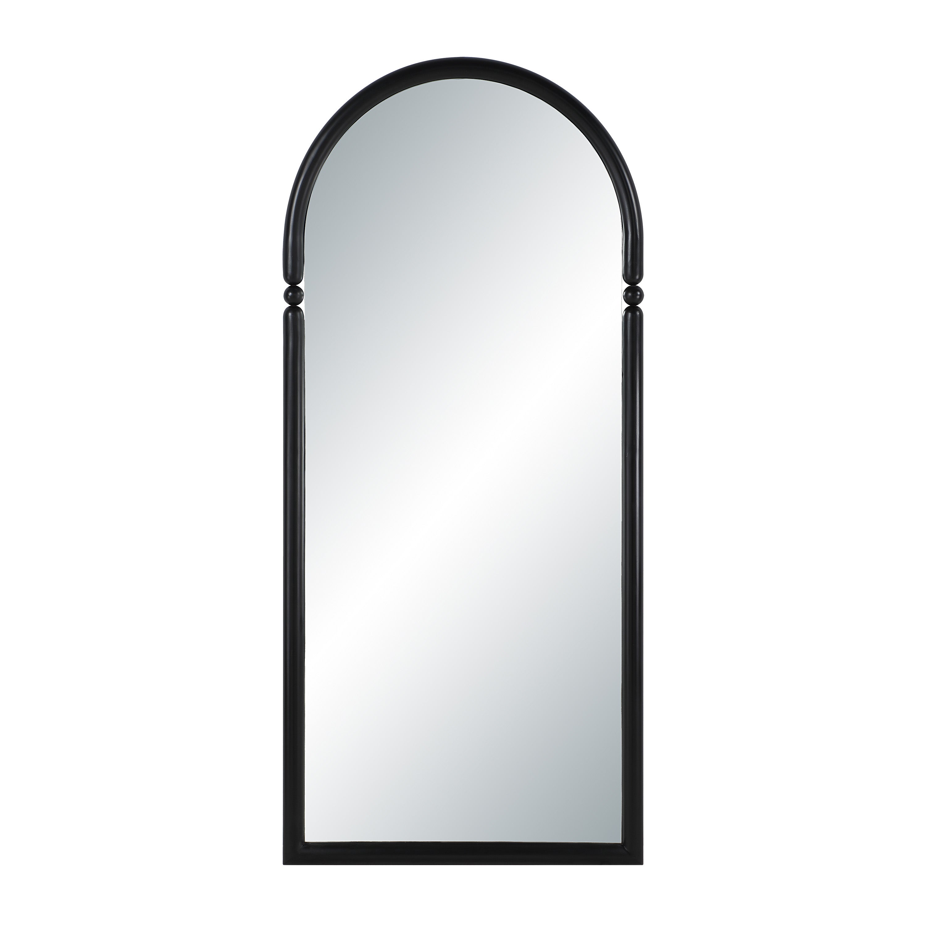 Arcade 76" H x 34" W Wall Mirror, Black-Leaner-DECOROLALA