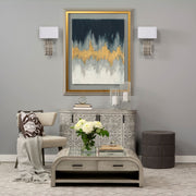 Arcadia II 11x17 Silver Chrome Base White Rectangular Shade Wall Sconce-Wall Sconces-DECOROLALA