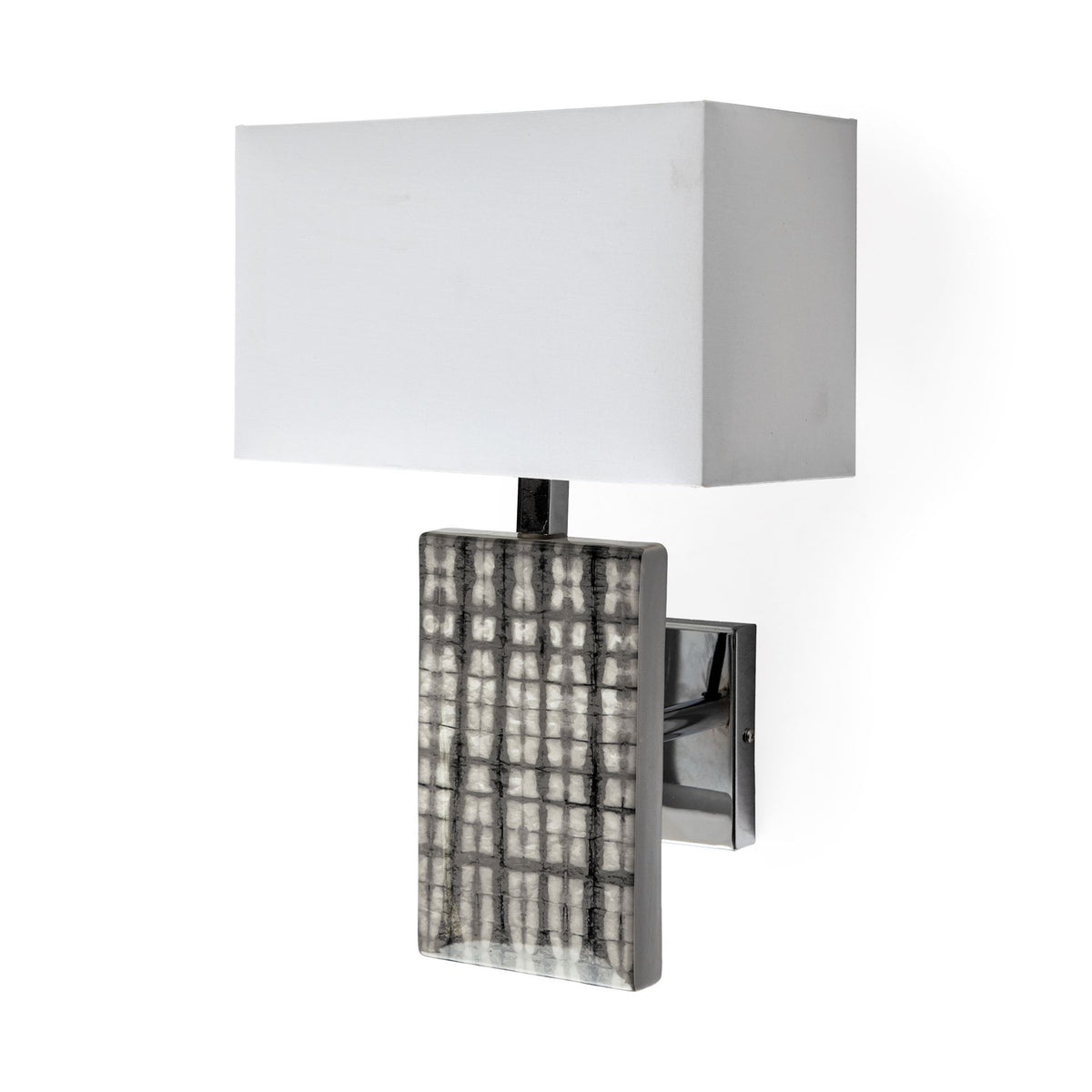 Arcadia II Wall Sconce - White Shade Silver Chrome Base-Wall Sconces-DECOROLALA