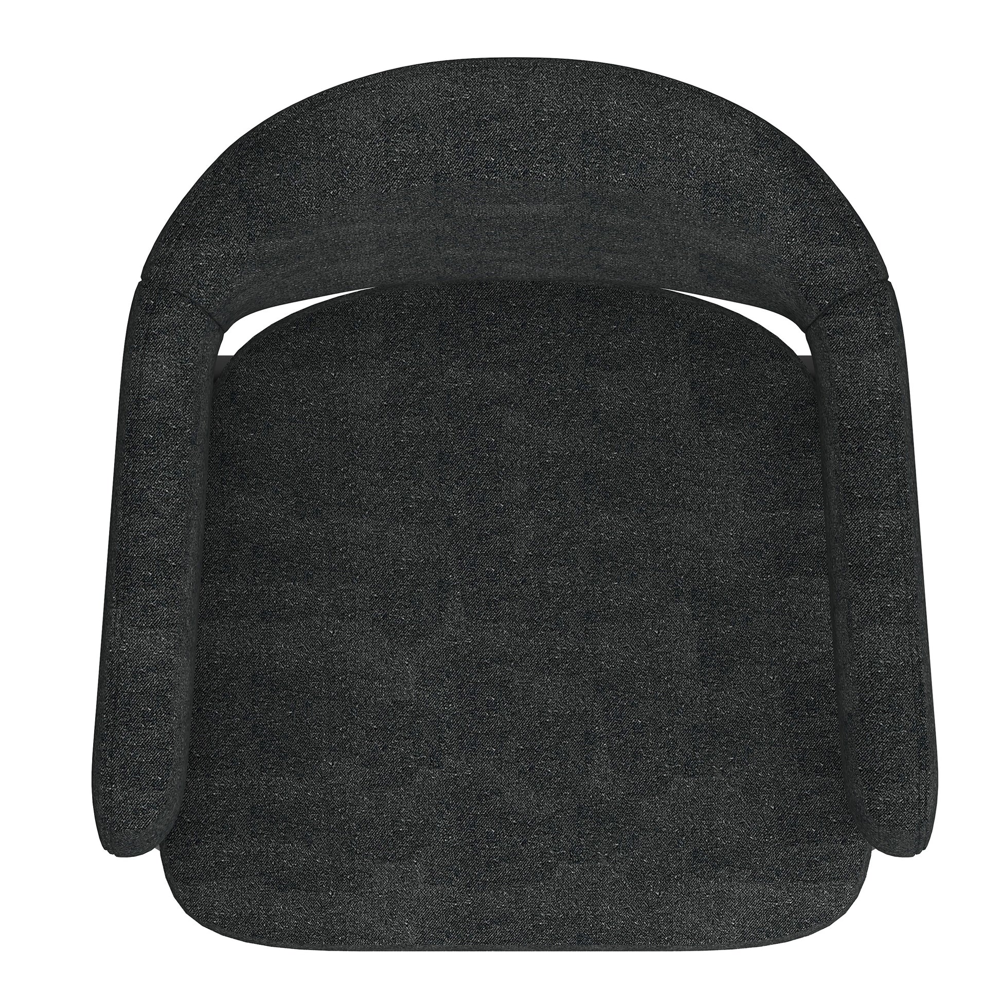Archer Side Chair - Charcoal Textured Fabric Dining Chair-DECOROLALA
